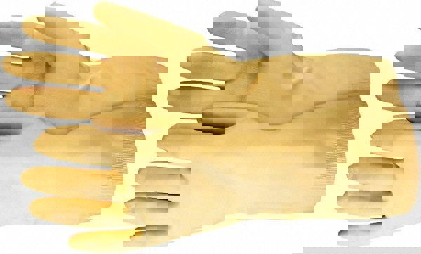 Disposable/Single Use Gloves; Primary Material: Latex ; Grip Surface: Smooth ; Grade: General Purpose ; Cuff Type: Slip-On ; Glove Size: Large ; Color: Yellow